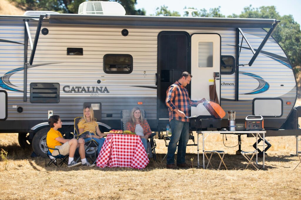 Australian family enjoying their caravan adventure.